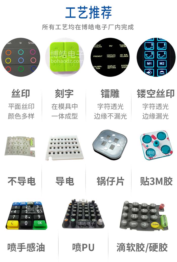 硅膠按鍵噴PU